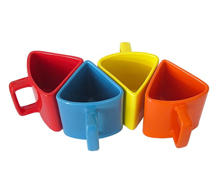 Colorful Triangular Ceramic Cup suppliers